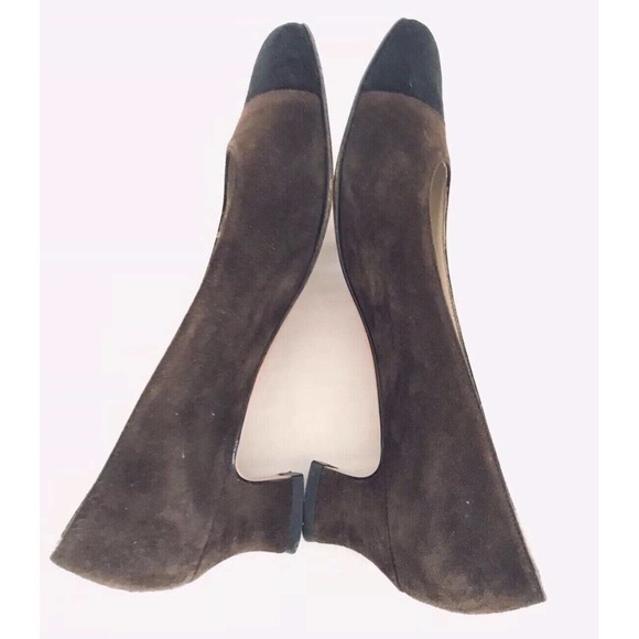 Salvatore Ferragamo | Cap Toe Pump Womens Size 7.5 AA Brown Suede - Picture 8 of 12